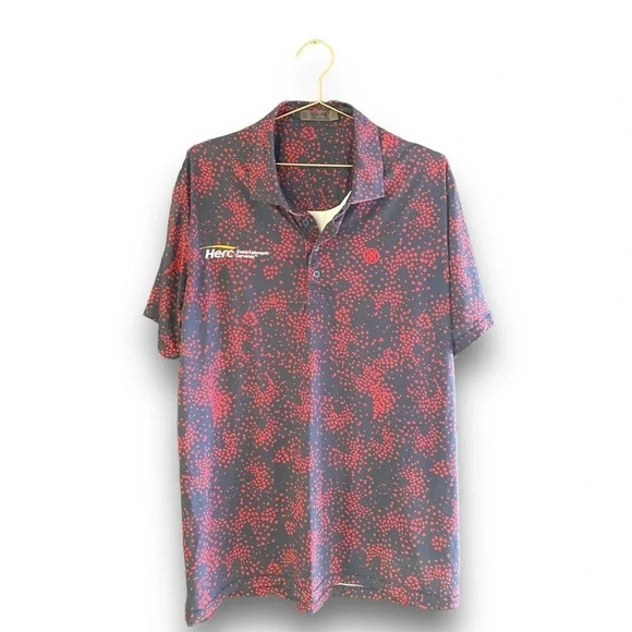 G/Fore Herc Entertainment Service Men's Starry Night Polo Shirt Size L - Picture 2 of 5